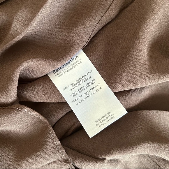 Reformaiton Maven Midi Dress - Mole Cafe Chocolate - Picture 9 of 12